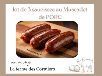 lot de 3 saucisses au Muscadet